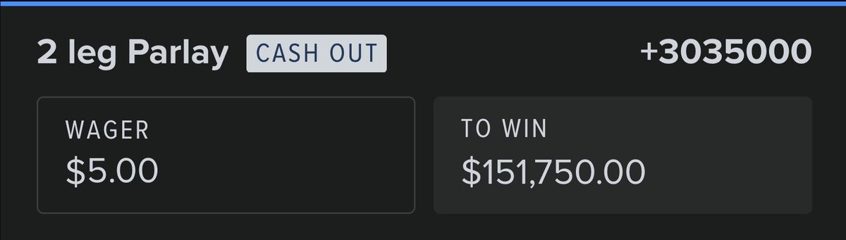 I've found something incredible for NFL Championship Sunday.

Two legs.

$5 pays $132,000.

Smash ❤️ if you want to see it.