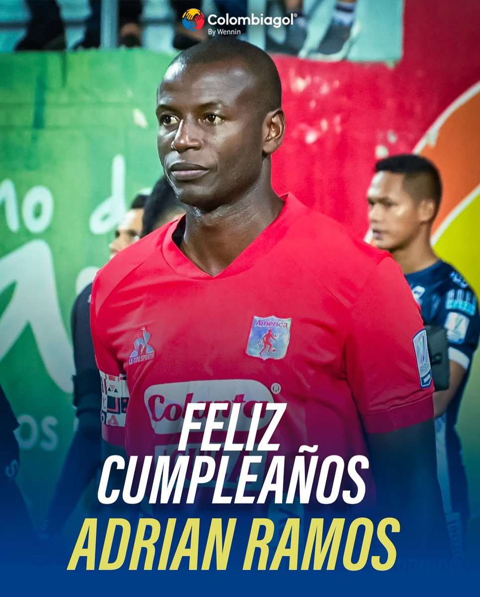 🇨🇴 Feliz cumpleaños, “Adriancho” 🥳

Deseamos muchos éxitos y bendiciones a nuestro #TalentoColombiagol, Adrián Ramos 🎂. Crack y leyenda total del fútbol colombiano 🫡, que tengas un maravilloso día 🫂