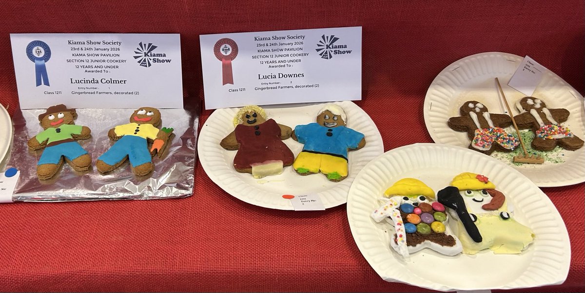 Is the Gingerbread farmer a new class of decorated biscuit at this year’s Kiama Show?