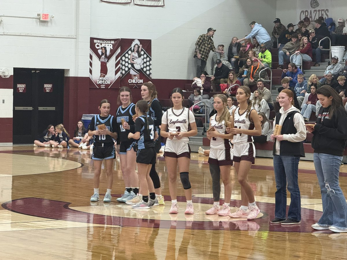 We want to congratulate our MS girls on winning the district championship tonight. They 
move on to the TMSAA sectional starting 2/2 
Congrats to 
Kambrie Linton, Taylor Lilly, Sophie Brower for being selected to the all district team. K. Linton district MVP.  #titletown
