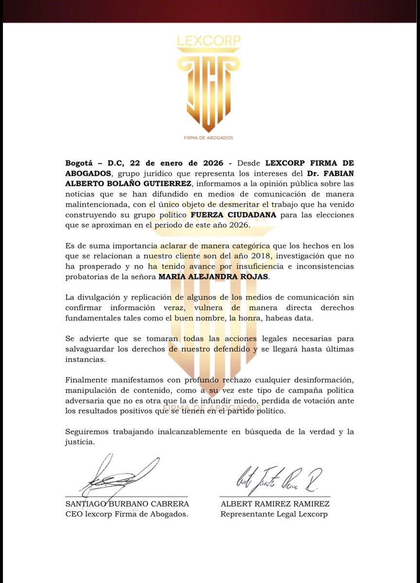 Mi equipo jurídico ha decidido actuar

Dañar el buen nombre es un delito.