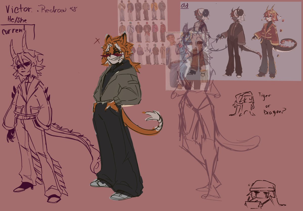 Gumpy_grouch's tweet image. Been remaking my hazbin hotel Oc I hate and love character designing 

They are based on a Tiger! 🐅 will do a in show art style once I figure out what brush work better 

#HazbinHotelOc