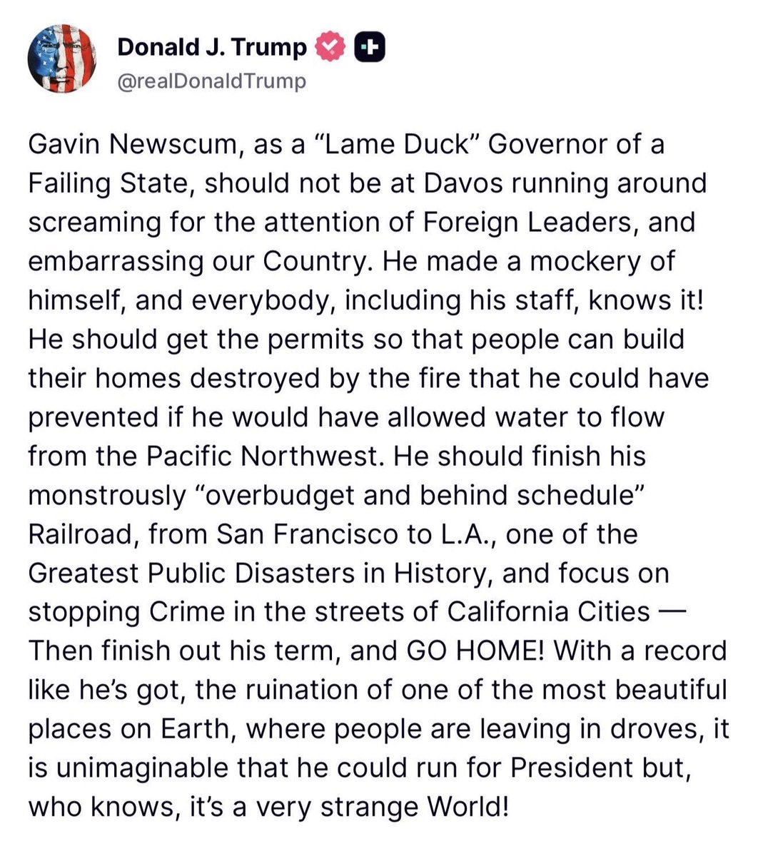 atensnut's tweet image. Trump  is literally destroying Gavin Newscum one post at a time 🤣🤣🤣