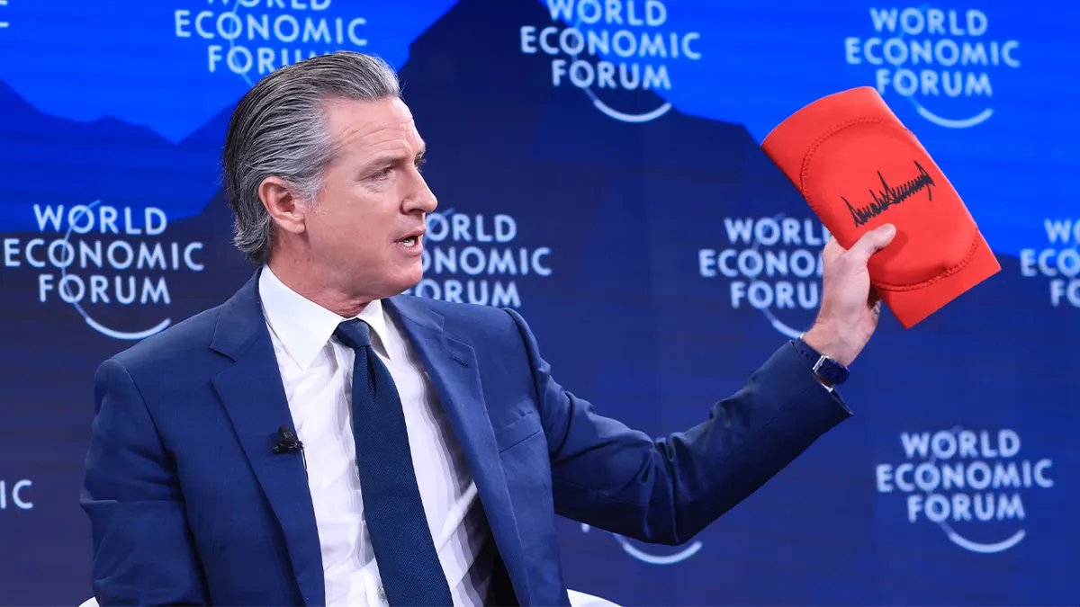 EricLDaugh's tweet image. 🚨 WOW! President Trump just PUMMELED Gavin Newsom for going to Davos and trampling on America

"Gavin Newscum, as a “Lame Duck” Governor of a Failing State, should not be at Davos running around screaming for the attention of Foreign Leaders, and embarrassing our Country. He…