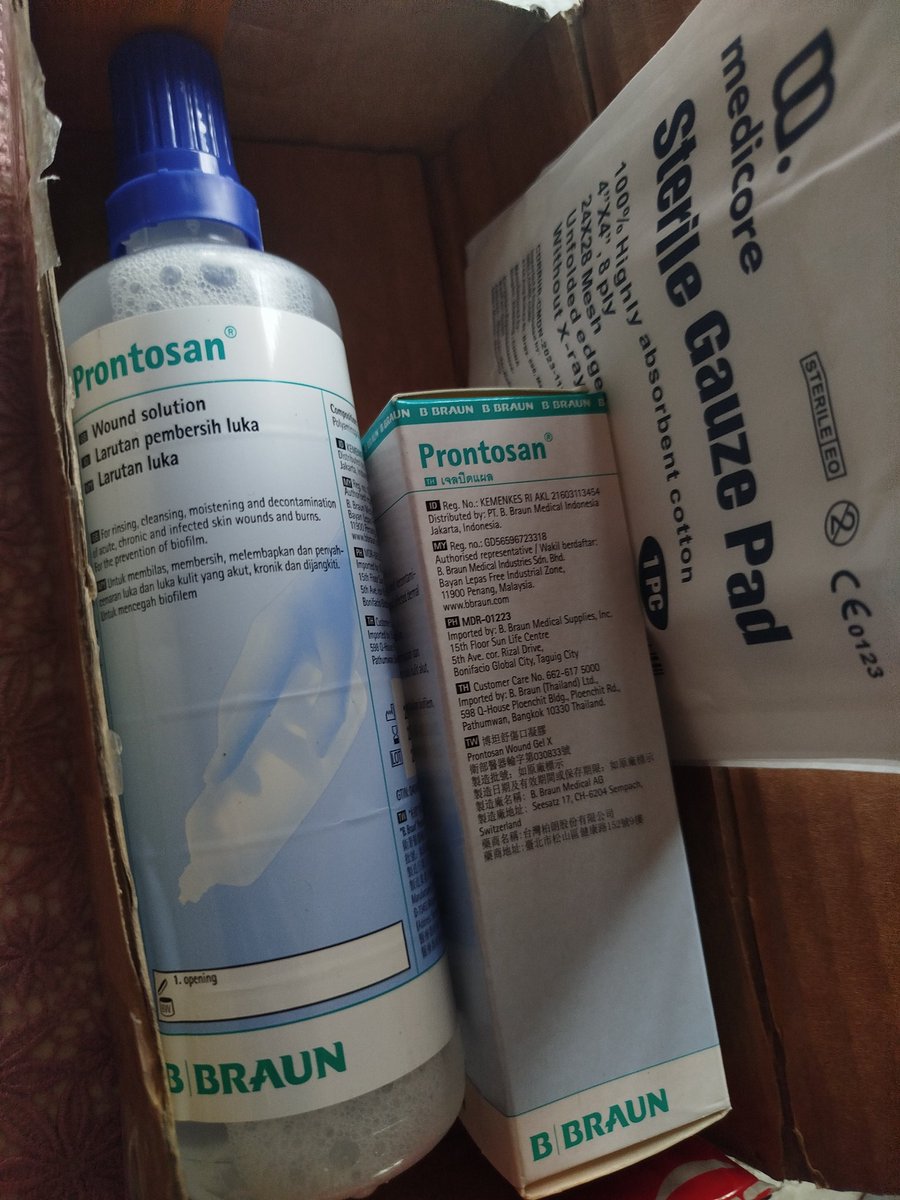 Where your donations to my Kofi goals go. 
This set is used to treat my dad's diabetic wound. It's really pricey.(Around 3500php/60$). With your help we are able to afford buying it. Thank you. You are saving my father's life.❤️❤️❤️