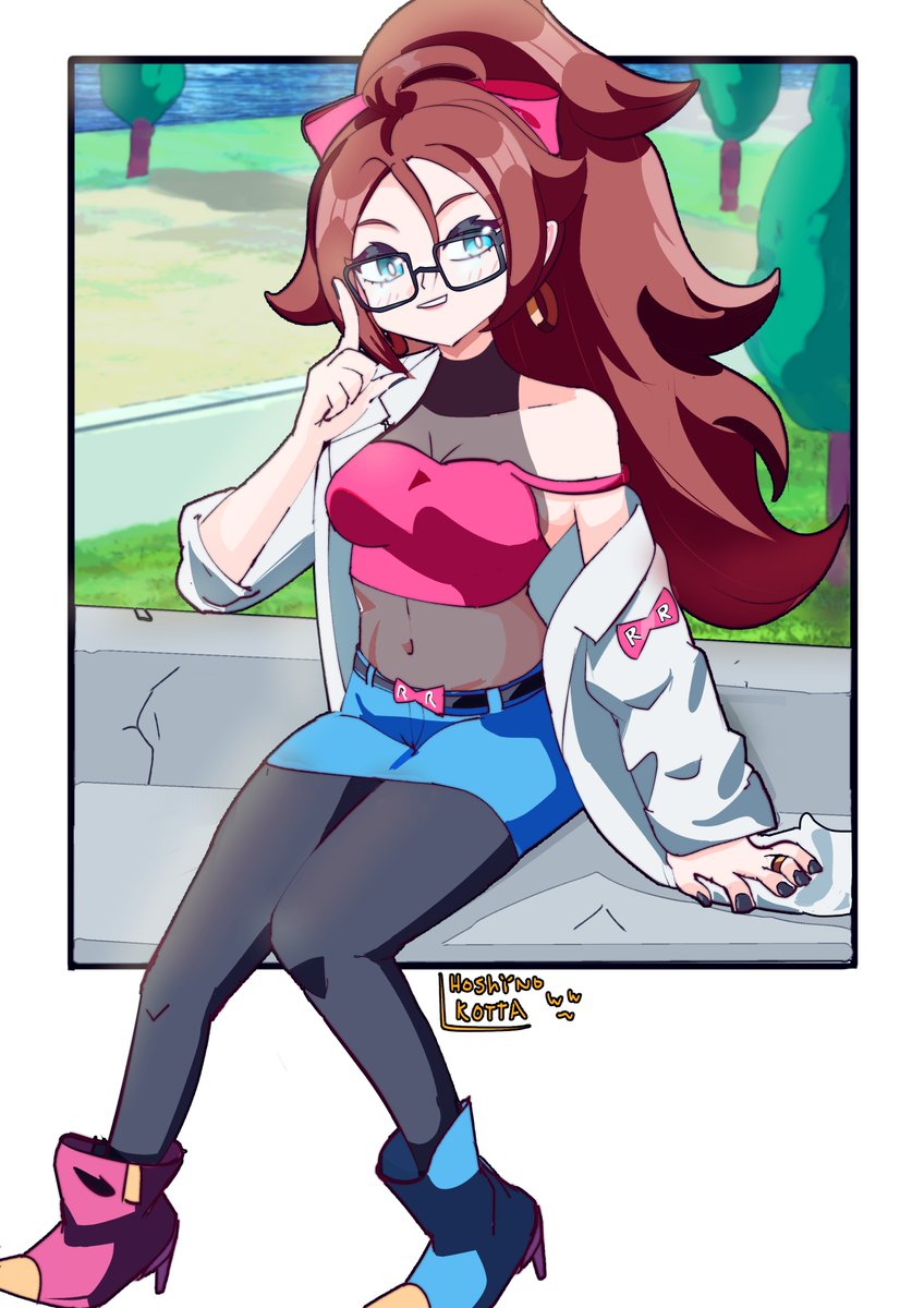 Android 21 with a ponytail!  ⭐️
Comm for @/DrVomi21 Thank you! ( ^-^)7