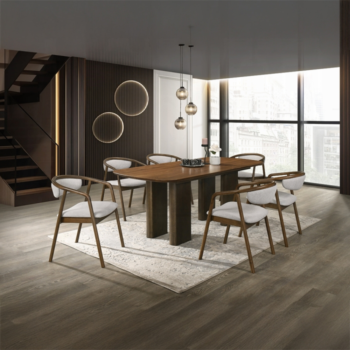 ambfurniture's tweet image. ***New Years Sale Month Event Going On Now***Acme DN04585-7PC 7 pc Delina walnut finish wood mid-century modern dining table set fabric back chairs on sale at ambfurniture.com/acme-dn04585-7… #Dining #diningtable #decor #designer #furniture #homedecor #HomeDesign #InteriorDesign #table