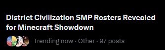 We are trending!! Use the hashtag #districtcivilization so we can reach the global trending page!