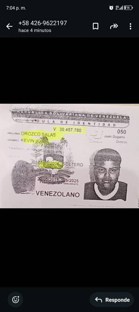 AlexaGomezDos's tweet image. Buenas noches. Familiares del preso político Kevin José Orozco Salas V-30.457.780 , quién está privado de libertad desde fecha posterior de las elecciones, me informan que su madre Yarelys Mayerlin Salas Piñero , lamentablemente murió ayer de un infarto en la espera por la…