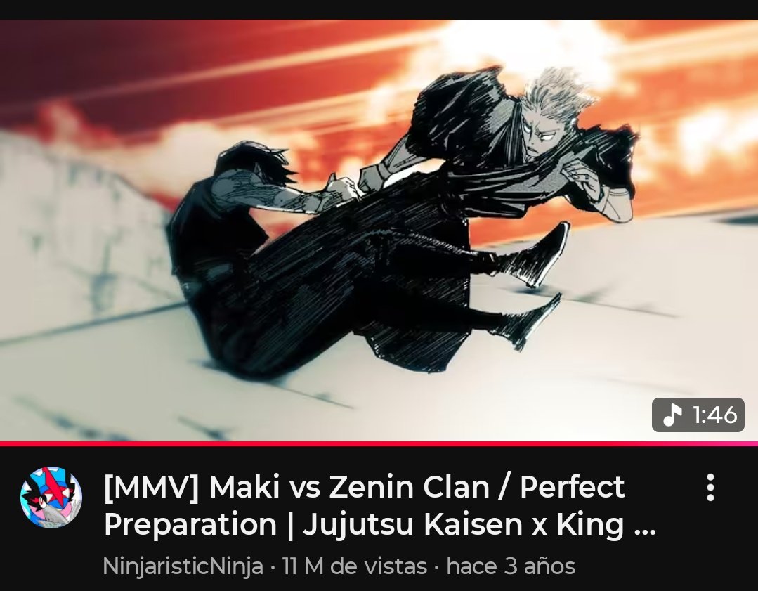 Hermano de verdad hay gente que quería que el capítulo de Maki fuera este edit de los paneles de manga con movimiento y una canción mamalona. 

Vayanse a Tik tok