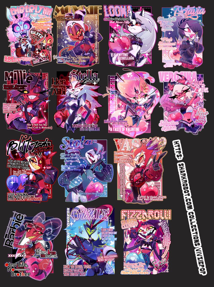 KStoooone's tweet image. Happy Valentine’s Day! I designed this year’s Valentine’s poster and acrylic charms — I hope you all like them! Click to visit the Sharkrobot website and get them!
#HelluvaBoss #ValentinesDay