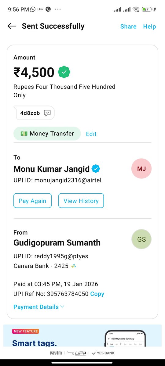 Pikachu26851051's tweet photo. @Airtel_Presence i am of a victim of cyber fraud ..this person cheated me for 4500. This person saying he didnt receive funds .I found his bank account details linked to this upi id ..stake bank of india.. account..and his mobile number 8058024856 . I called him . cyber fraudster https://t.co/vvYyYdtdcS