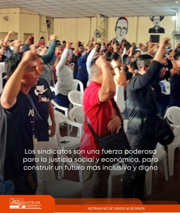 ASTRAMcomunity's tweet image. Los sindicatos ✊ son una fuerza poderosa para la justicia social y económica, trabajando cada día para construir un futuro más inclusivo y digno para todos.  

Afiliate y defiende tus derechos.  

#JusticiaSocial #Sindicalismo #FuerzaLaboral #ElSalvador