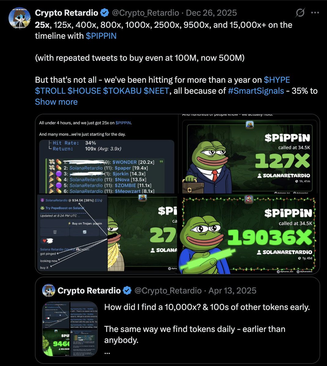 How to win at #MemeCoinTrading in 2026 1. Stay online (take 10-15 minute  breaks) 2. Spot a clear unique runner with #SmartSignals 3. Buy 0.1% - 1%  of that coin between 35k