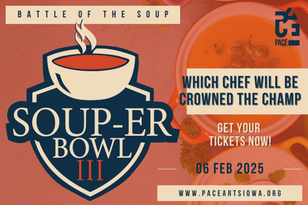 PACEartsiowa's tweet photo. Get ready to sip, sample, and paint your own handmade soup bowl! Soup‑er Bowl III 

Come hungry and ready to crown a winner! 🏆🥄 https://t.co/PtJ4dEK448

#PACEArtsIowa #UNleashCB #CulinaryArts #SoupErBowl #SoupSeason #SupportLocalEats #HoffCenter #CommunityEvents #ComfortFood https://t.co/Qjj6cQtbPV