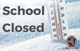 Due to the Extreme Cold Warning tomorrow morning, ACGC will be closed on Friday, January 23. There will be no morning or junior high activities. Varsity activities scheduled for Friday night will take place as scheduled.