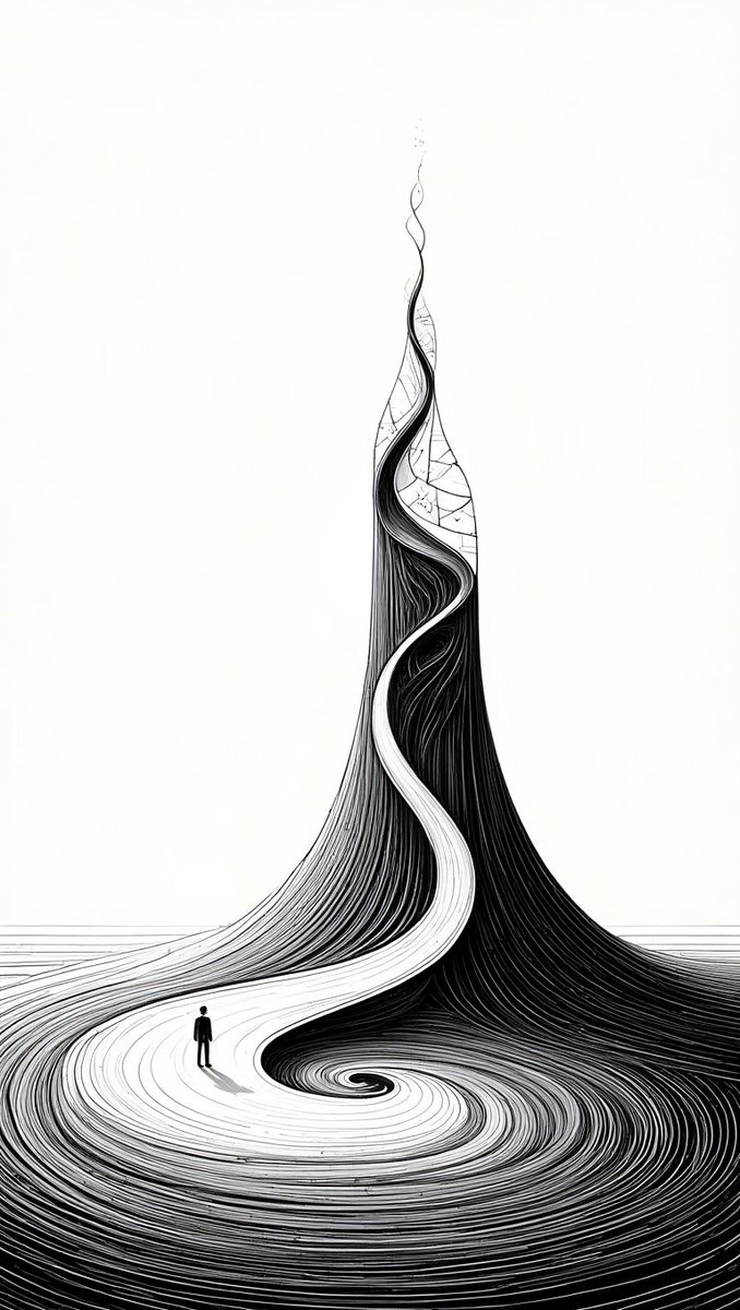 are you spiraling in one dimension? or slowly ascending up a peak you can barely fathom?