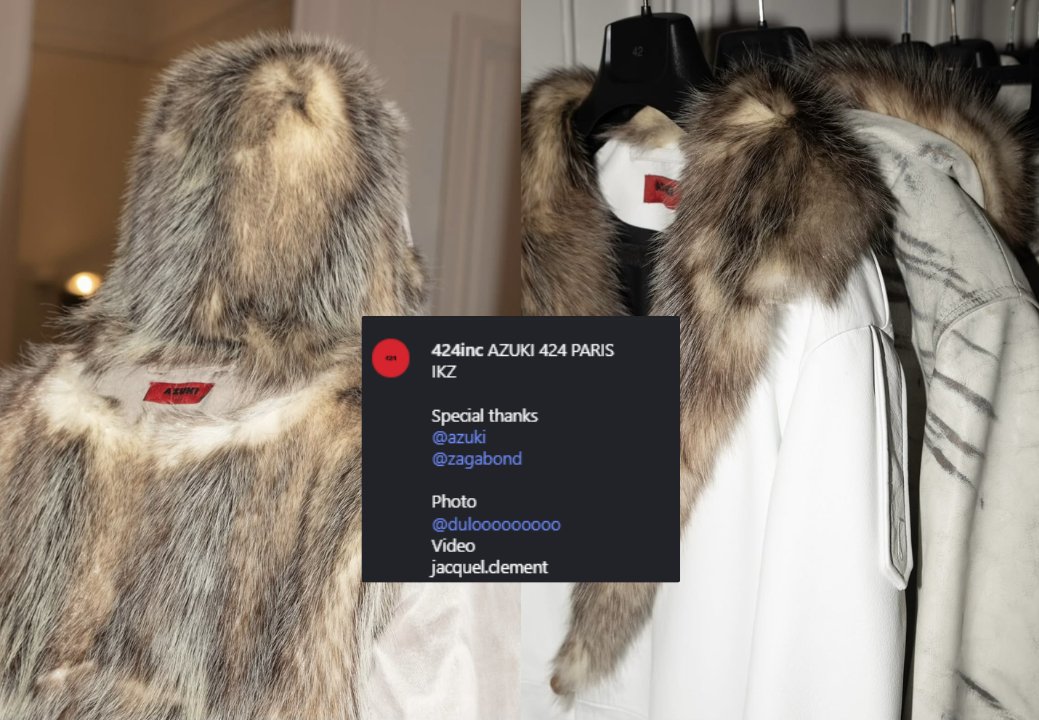 “I dare you to copy me — you can’t… You have to make it hard to copy.” (c) <a href="/HYPEBEAST/">HYPEBEAST</a> about Azuki x 424 collection on Paris Fashion Week 

On Instagram, 424 introduced the project with the words: “AZUKI 424 PARIS. IKZ.”

The collection is inspired by <a href="/Azuki/">Azuki</a> TCG characters,