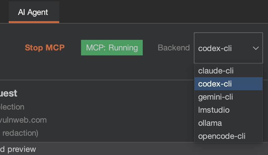 Six2dez1's tweet photo. Dev diary: Burp AI Agent
- Chat-first layout + sessions
- Context actions route to chat
- Creates issues
- Passive scanner
- Collapsible config
- Backend picker: @OpenAI, @claudeai, @GeminiApp, @ollama, @lmstudio, @opencode

Suggestions r welcome

#hacking #bugbounty #pentesting https://t.co/i5HKY4qE4u