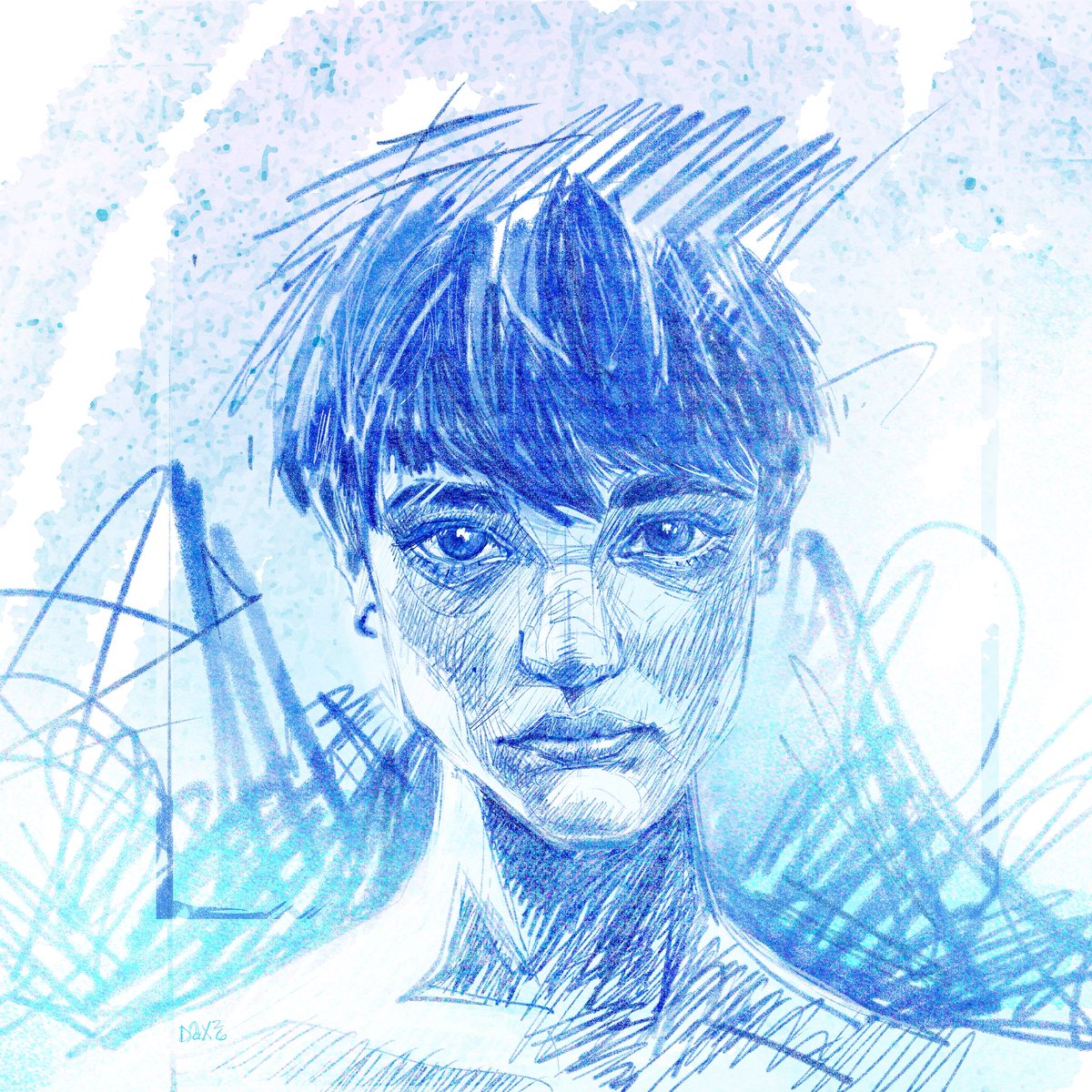 D__Gee's tweet image. Absence. 

#portrait #facestudy #art4artsake