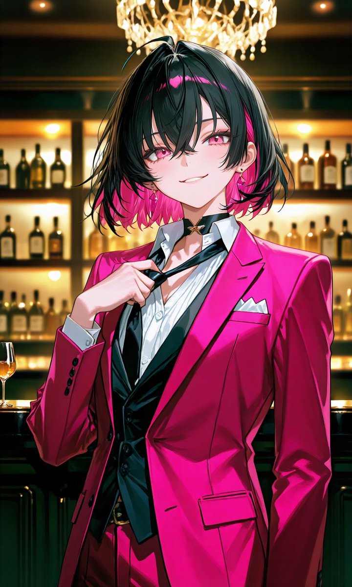 あっきーさん5000フォロワーおめでとー🎉 ピンク…かなw Black and