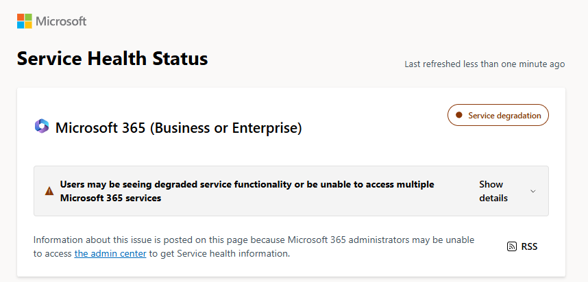 echa__muni's tweet image. Microsoft está experimentando interrupciones en varios servicios en línea como Outlook (correo), Teams (mensajes y reuniones), Microsoft Defender, Microsoft Purview y Microsoft Store. 🤪 #Microsoft #down #Office365