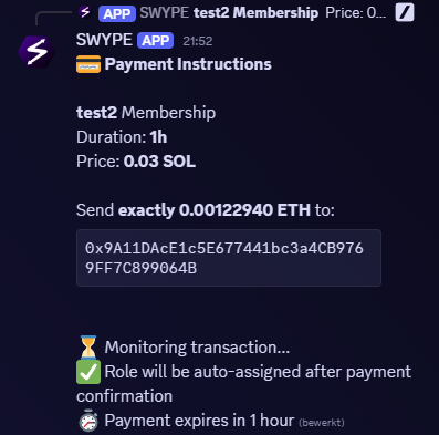 swypeswap's tweet photo. Our #Discord bot is scheduled to be launched in the first week of february.

Key features:
1⃣ Auto Role Management (ARM by SWYPE) - After payment your role will be automatically assigned and managed. When the subscribtion ends, your role will be removed.
2⃣ Auto Currency Swap (ACS by SWYPE) - The server owner can select their favourite currency to receive payments, members can pay their membership in any supported currency. Our system will swap it to the owners preferred currency. Diversify your payments with more options.
3⃣ Organised User Interface - Navigate through the commands without hassle. Set-up in minutes.
4⃣ Reliablity and Support
5⃣ 99%+ uptime - Our bot will be up 99%+ of the time and function as it is supposed to.
6⃣ Scheduled for growth - In the current state, SWYPE is scheduled to be working under extreme growth circumstances. We are prepared.

Still doubting us?
https://t.co/TOsZYrhcZo

That's our power, the power of #Swype 

#ComingSoon #Startup #crypto