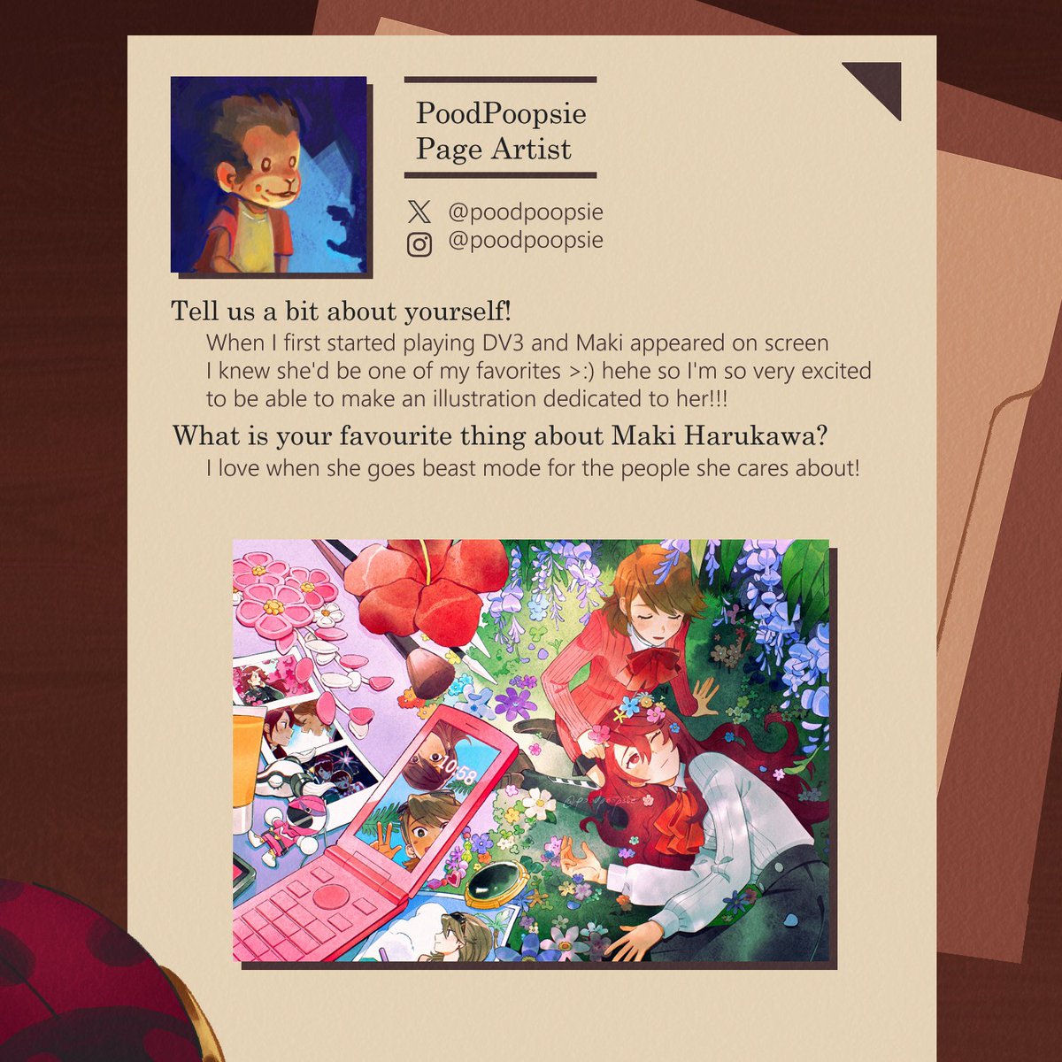 CONTRIBUTOR SPOTLIGHT 🧸🔪

We're absolutely obsessed with the next page artist we have to introduce. Poods has a beautiful watercolour style they use for intricate illustrations full of detail!

TWT: @poodpoopsie
IG: @/poodpoopsie
