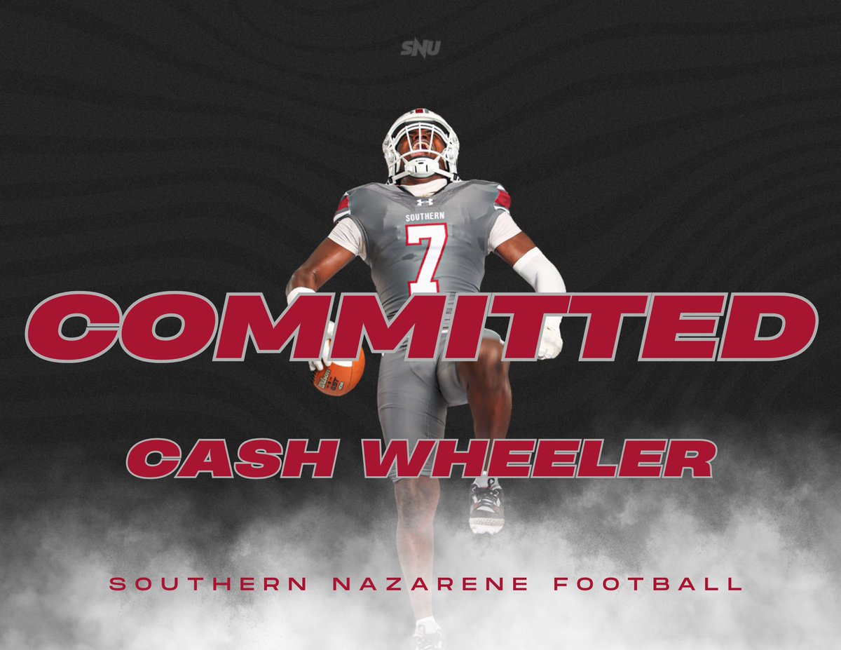 CashWheeler26's tweet photo. All Glory to God! After praying and talking with my family I’m excited to announce that I’ll be committing to Southern Nazarene. 
Thank you to teammates, coaches, and community for all of the support over these last 4 years. I also want to thank @CoachLove28 and @SNUFootball for this incredible opportunity.

@Perryton_HC @StevenLiles @TXSideline @CoachWhiteDB1 @KaleSteed @RandallSweet5