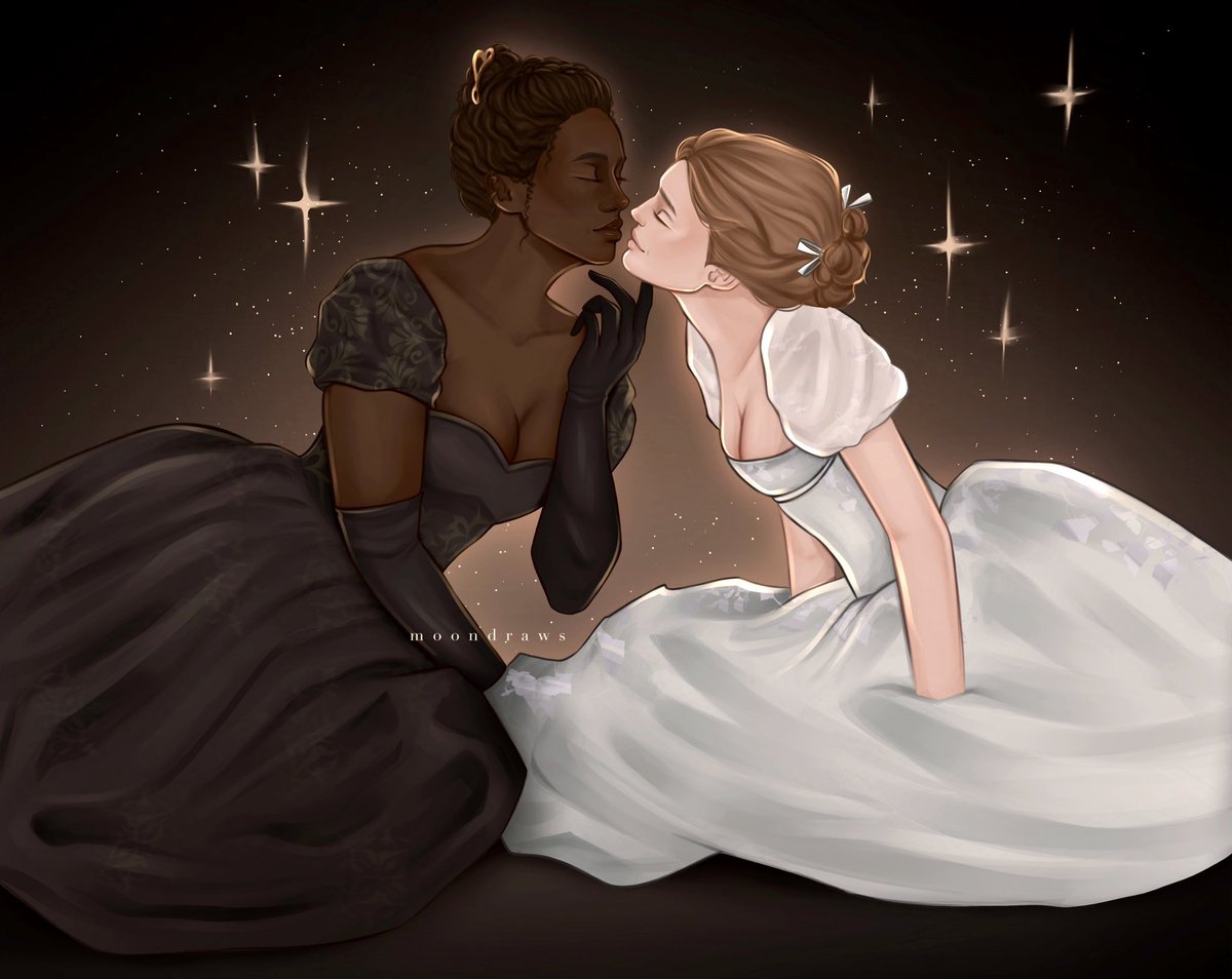 moondraw_s's tweet image. i will never be normal about them😩💕#franchaela #BridgertonS4