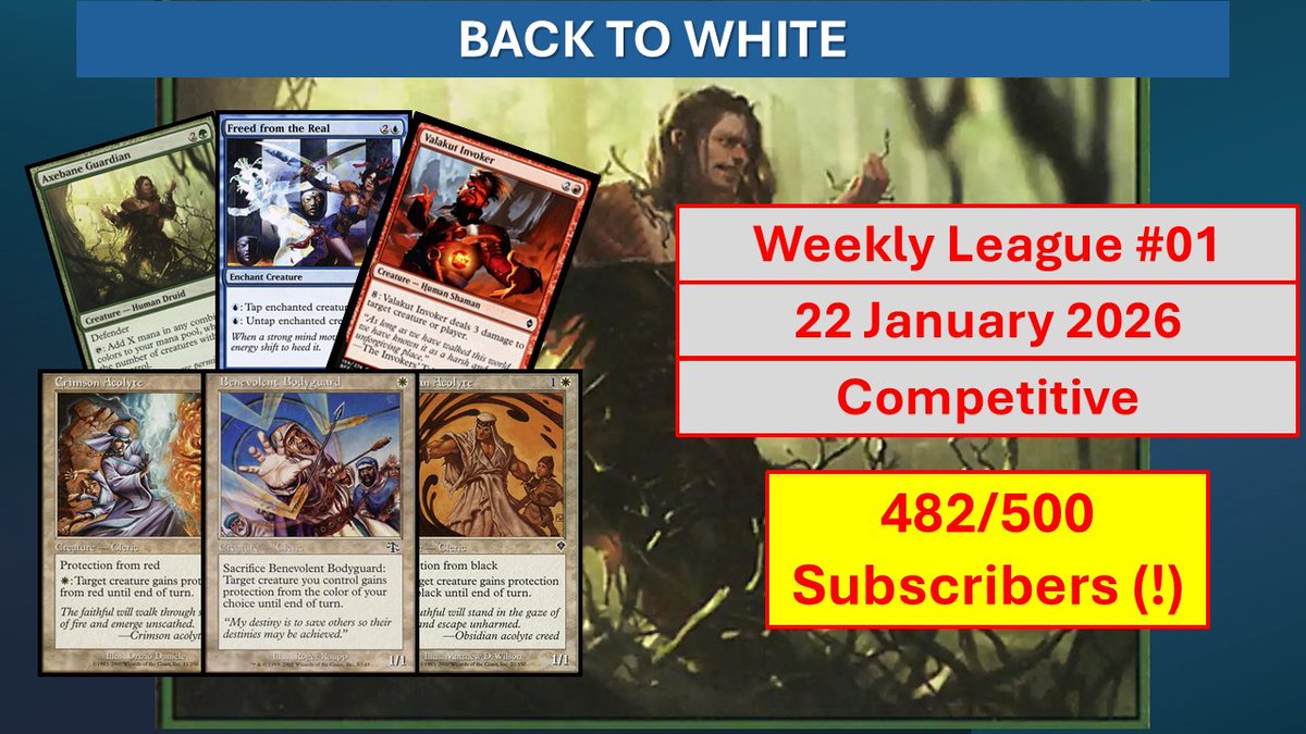 First Pauper Combo Walls Weekly League video of 2026: Back to White!   

Help me get to 500 subscribers!

#mtgpauper

Decklist: moxfield.com/decks/WcRE-YCH…

Pauper Walls Discord: discord.gg/GJ3TNwggre 

Video: youtu.be/KaiyXp4Wj0o