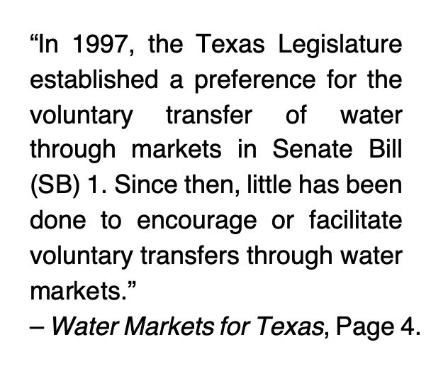 Download “Water Markets for Texas” here: waterdisputes.org/wp-content/upl… #watermarkets
