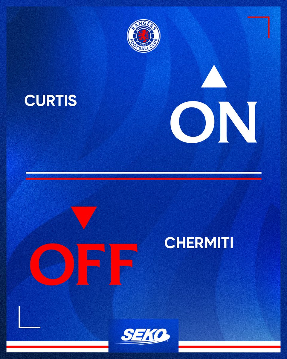 Rangers 1 - 0 Ludogorets | #UEL 

🔄 A second change for Rangers as Findlay Curtis comes on and replaces Youseff Chermiti.