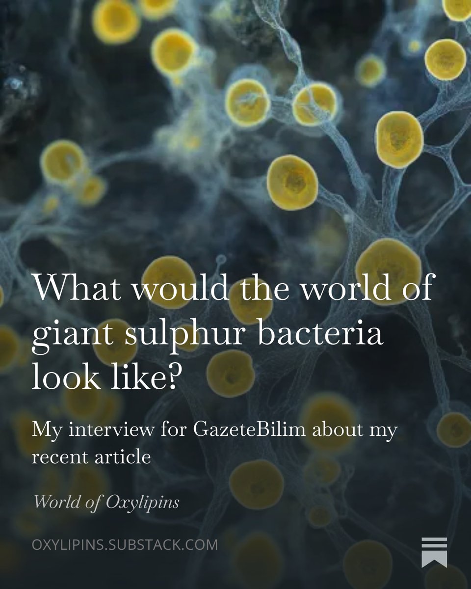 My recent article "Alternative history of life on Earth: complex life evolving from giant sulfur bacteria" evoked a lively response of my colleagues form <a href="/GazeteBilim/">GazeteBilim</a>; they asked for an interview 🧪🎤

Here, I have translated this interview into English

open.substack.com/pub/oxylipins/…