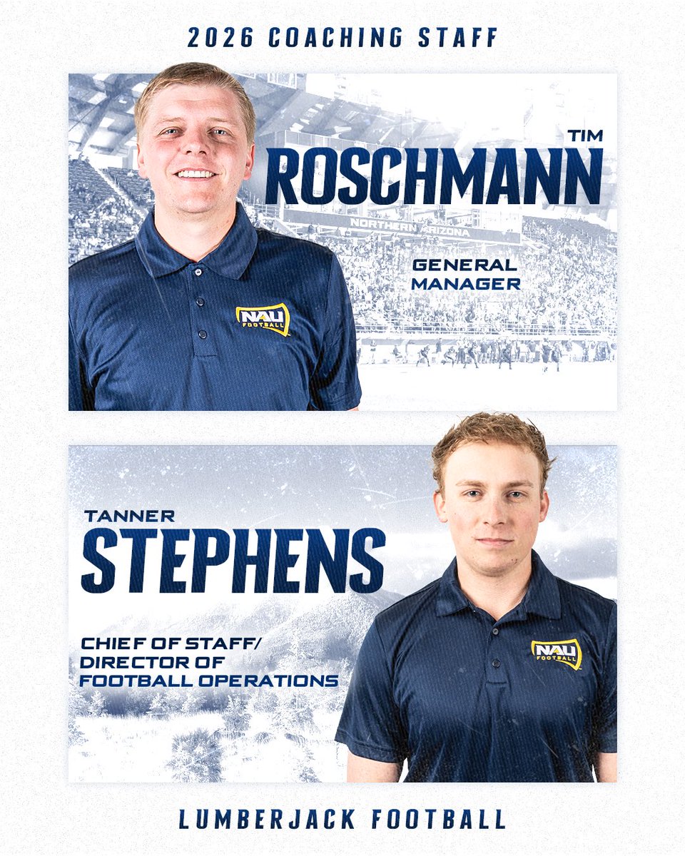 NAU_Football's tweet photo. Well-deserved staff promotions 👏

Our program is elite because of their efforts behind the scenes!

#RaiseTheFlag | #BigSkyFB https://t.co/r65EDFDhok