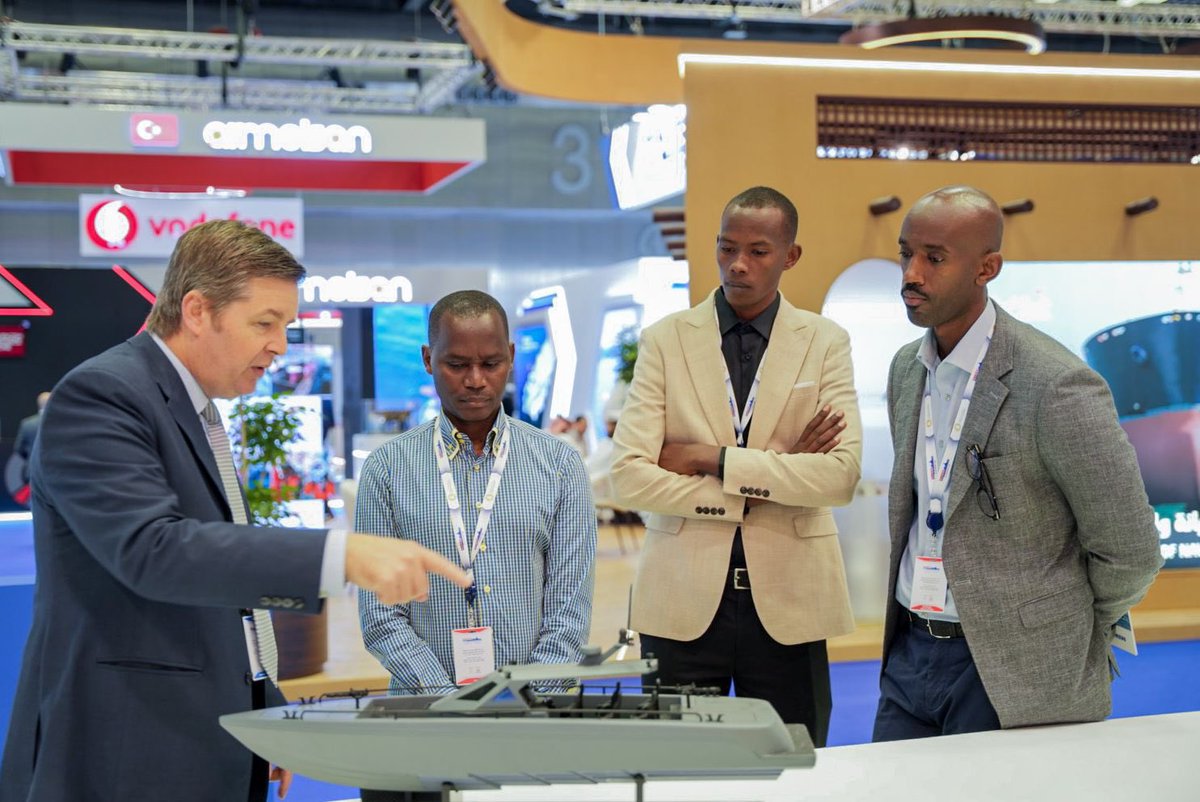 RwandainQatar's tweet photo. The @RwandaMoD delegation led by Brig. Gen. Stanislas Gashugi, RDF Special Operations Force Commander, attended @DIMDEXQatar 2026. Held under the patronage of HH the Amir Sheikh Tamim bin Hamad Al-Thani, the exhibition highlighted defence innovation and future security solutions. https://t.co/n352haL9m0