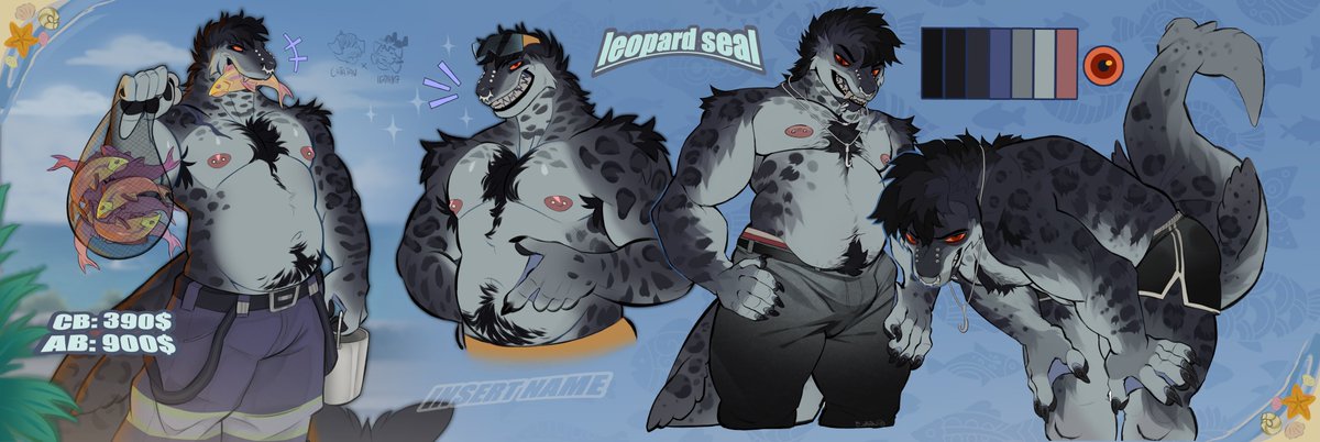 🏖️🦭!Leopard seal hottie!🦭🏖️
(+info below)