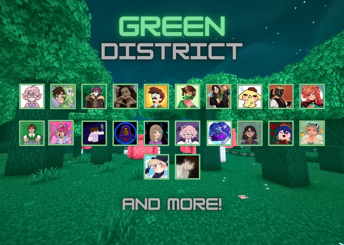 Announcing the players of the green district!

Watch them participate in #districtcivilization Friday, January 23rd @ 7pm EST-February 1st!