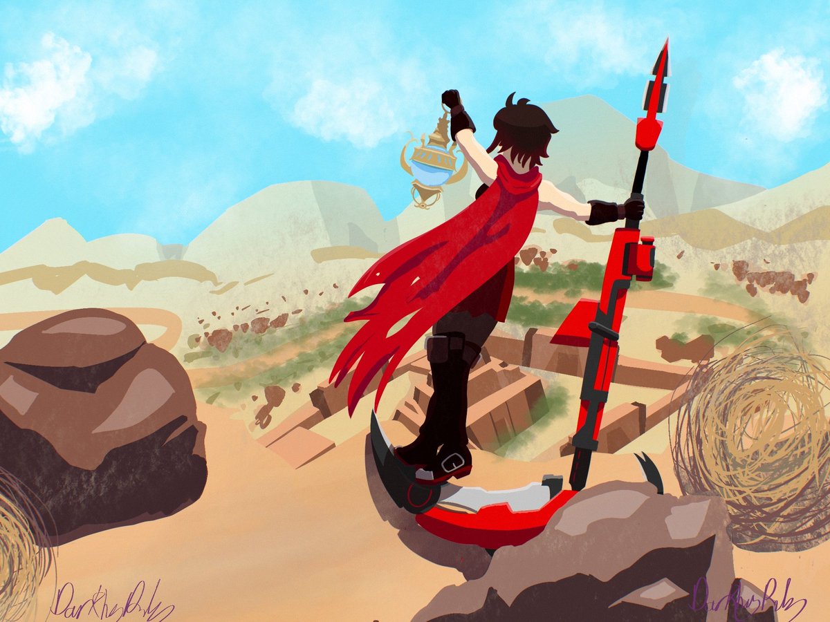 Took me a lot longer than I thought it take me, but I’m still incredibly pleased with the result! First background and shading intensive piece of 2026 #RWBY #RWBYfanart