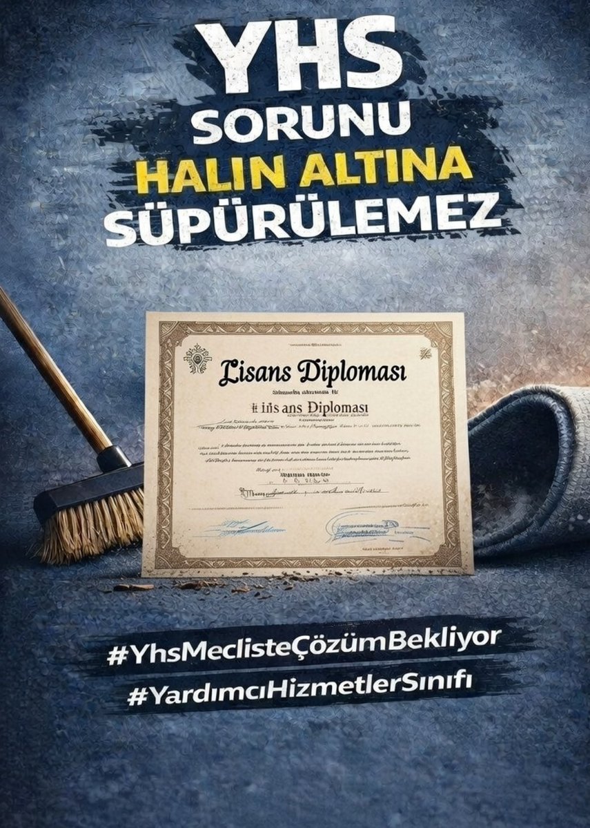 Kamuda, Yüksek Lisans yapmış personel Hizmetli olarak çalıştırılıyor. Emek, eğitim ve liyakat itibarsızlaştırılmamalı #YHS personeli eğitim durumlarına göre sınavsız üst kadroya alınmalıdır
<a href="/dbdevletbahceli/">Devlet Bahçeli</a>
#YardımcıHizmetlerSınıfı
<a href="/ifarukaksu/">İsmail Faruk Aksu</a>
@ErbakanFatih
<a href="/RTErdogan/">Recep Tayyip Erdoğan</a>
👇🏻👇🏻👇🏻👇🏻👇🏻