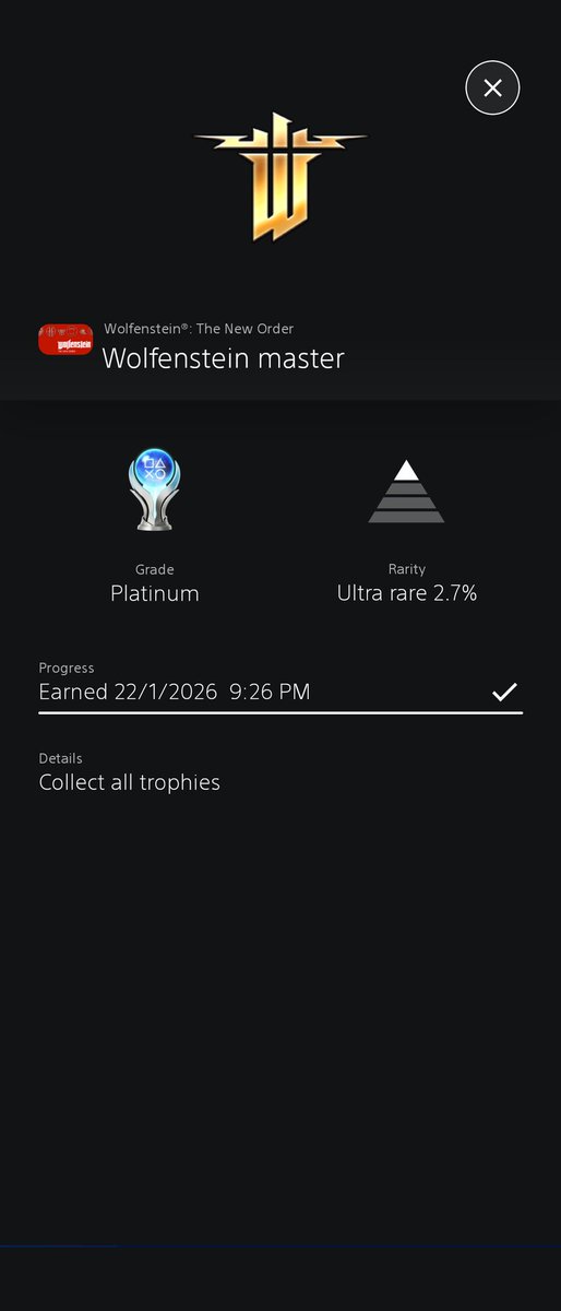 TrappyBoi09's tweet photo. Platinum #228: Wolfenstein The New Order #Wolfenstein #Trophyhunting https://t.co/1oC7ZUEyp6