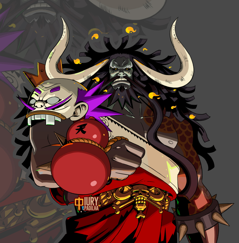 art_iurypadilha's tweet image. One Piece x Hades: Yamato Zagreus and Kaidou Hades