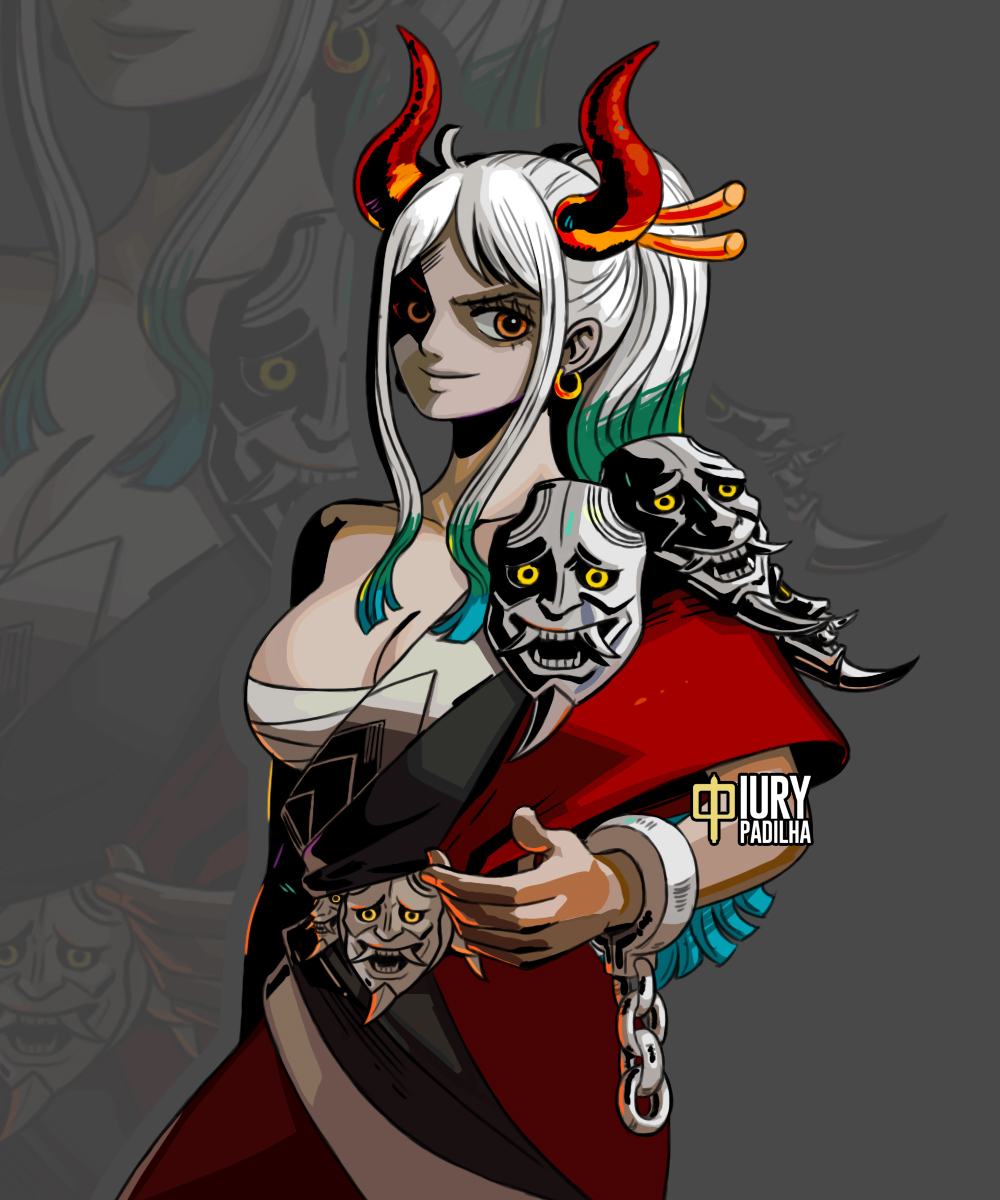 art_iurypadilha's tweet image. One Piece x Hades: Yamato Zagreus and Kaidou Hades
