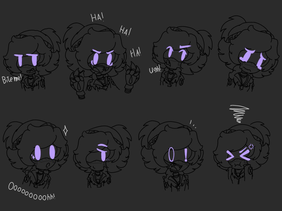 Itslazycasey's tweet photo. Wanted to try out some Uzi expression to get better at it! 
(Second picture is the ref/inspo

#MurderDrones #MD #UziDoorman https://t.co/mNydKo6Dtg