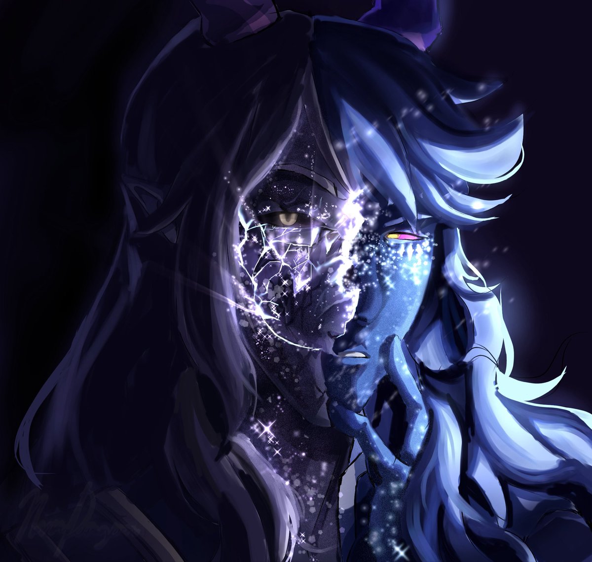 Hello! I decided to jump on the trend of the cracking mask that originally started from JOYCE on Facebook. I wanted to use Aaravos since I felt it fitted well with the trend. 

#Aaravos, #TheDragonPrince, #TheDragonKing