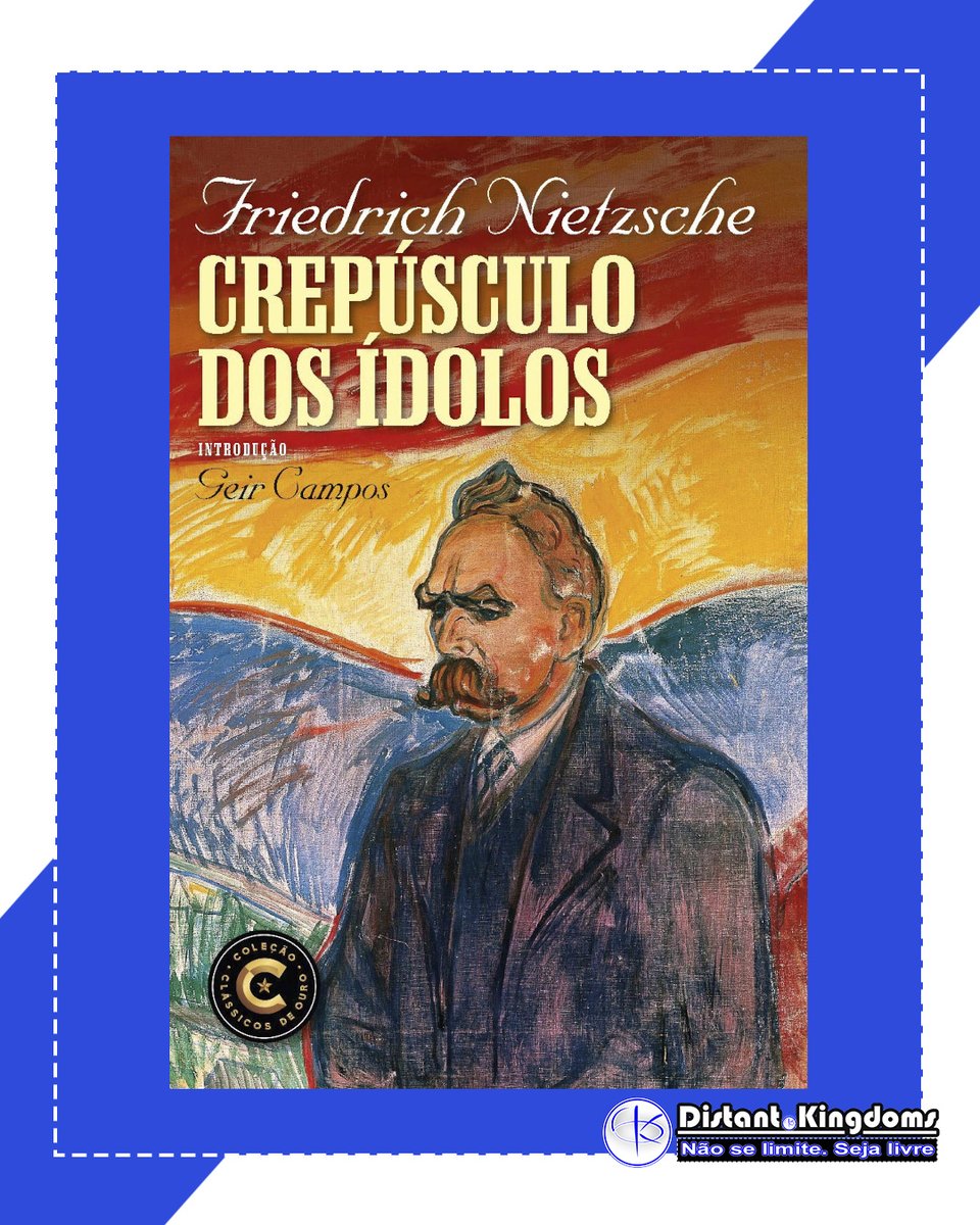 CREPÚSCULO DOS ÍDOLOS

⚡️DESCONTO de 51% amzn.to/3YFsFy1

Com seu estilo marcado por aforismos, sarcasmo e ironia, Nietzsche confronta figuras históricas como Sócrates, Platão e Kant, enquanto elogia indivíduos como César, Napoleão e Goethe.