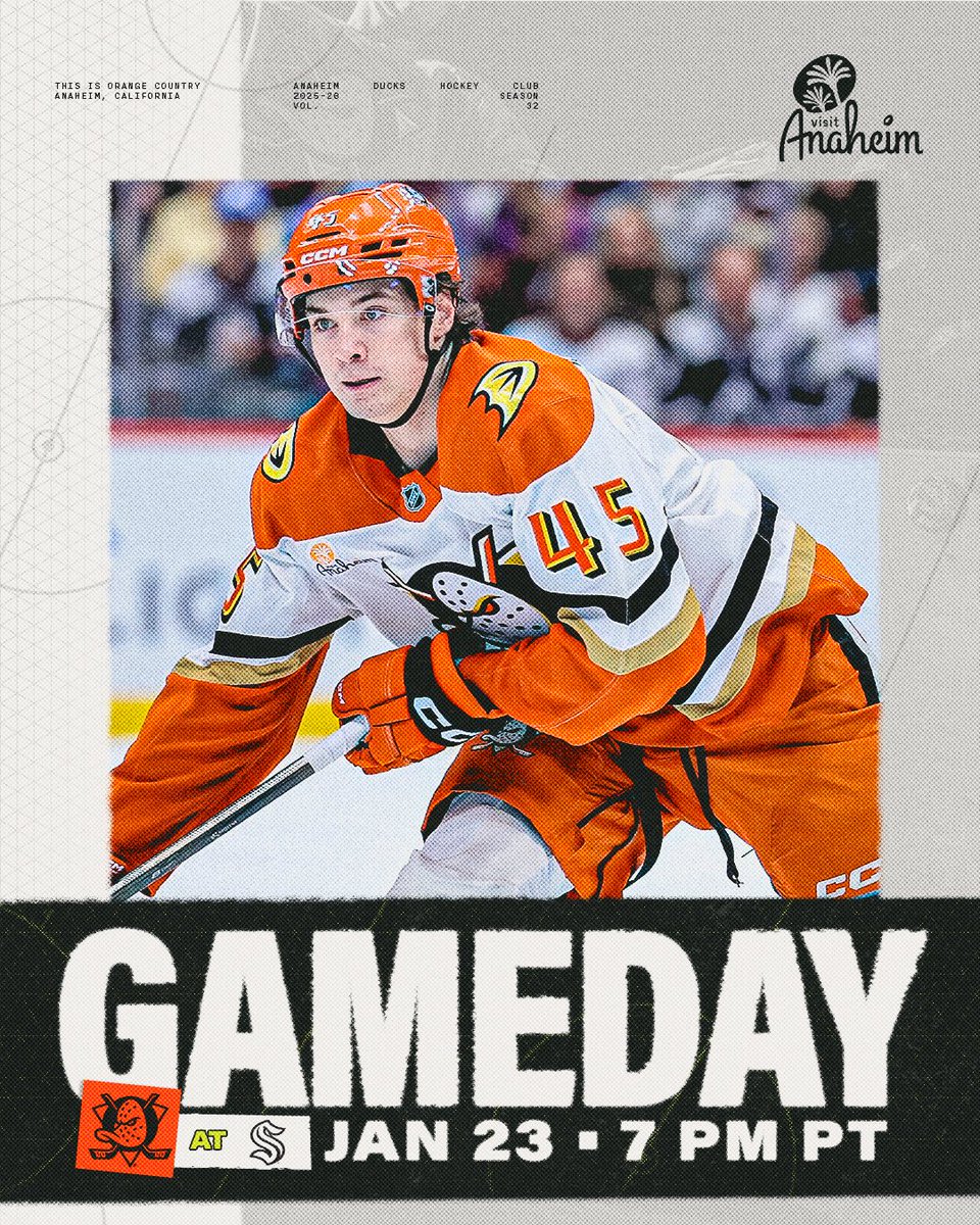AnaheimDucks's tweet image. Let's get it, Kraken. 

🆚: SEA
🕖: 7 p.m. PT
📺: Victory+ / KCOP-13
🎙: @DucksStream 
#FlyTogether