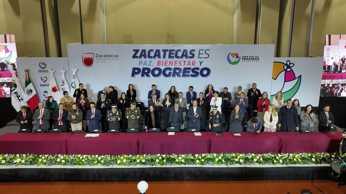 ¡Hicimos la presentación formal de la Agenda del Año del Progreso!

Este es el Zacatecas que hemos construido juntas y juntos durante estos años: donde la paz se cuida todos los días, el bienestar se garantiza y el futuro se planea con visión y responsabilidad. Y nada de esto