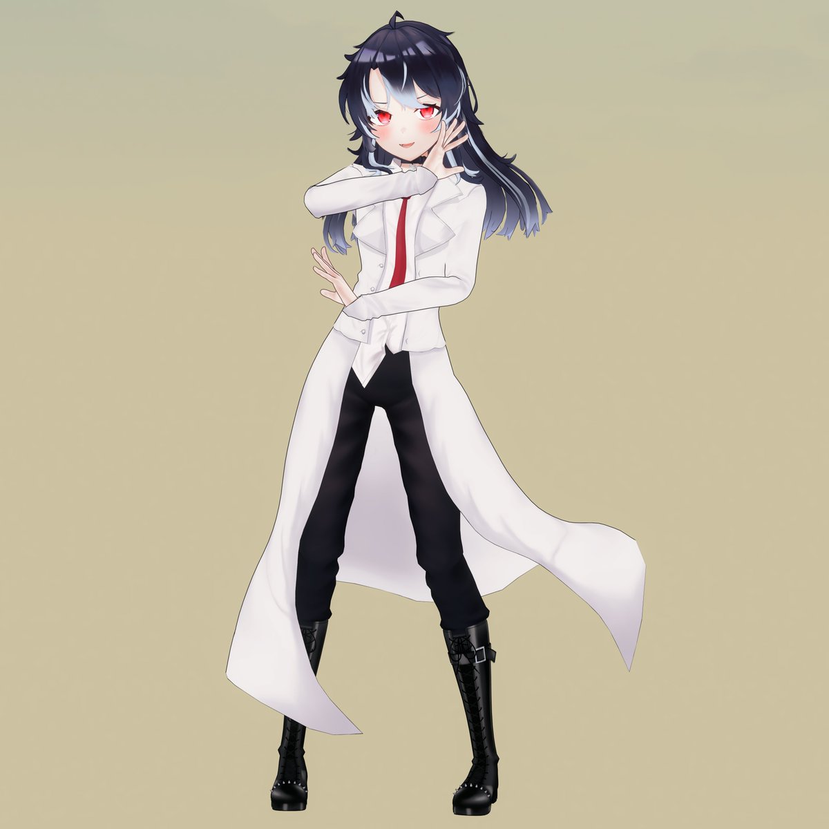 The model is complete! Another anime girl successfully 3D-ified🥳
#Vtuber