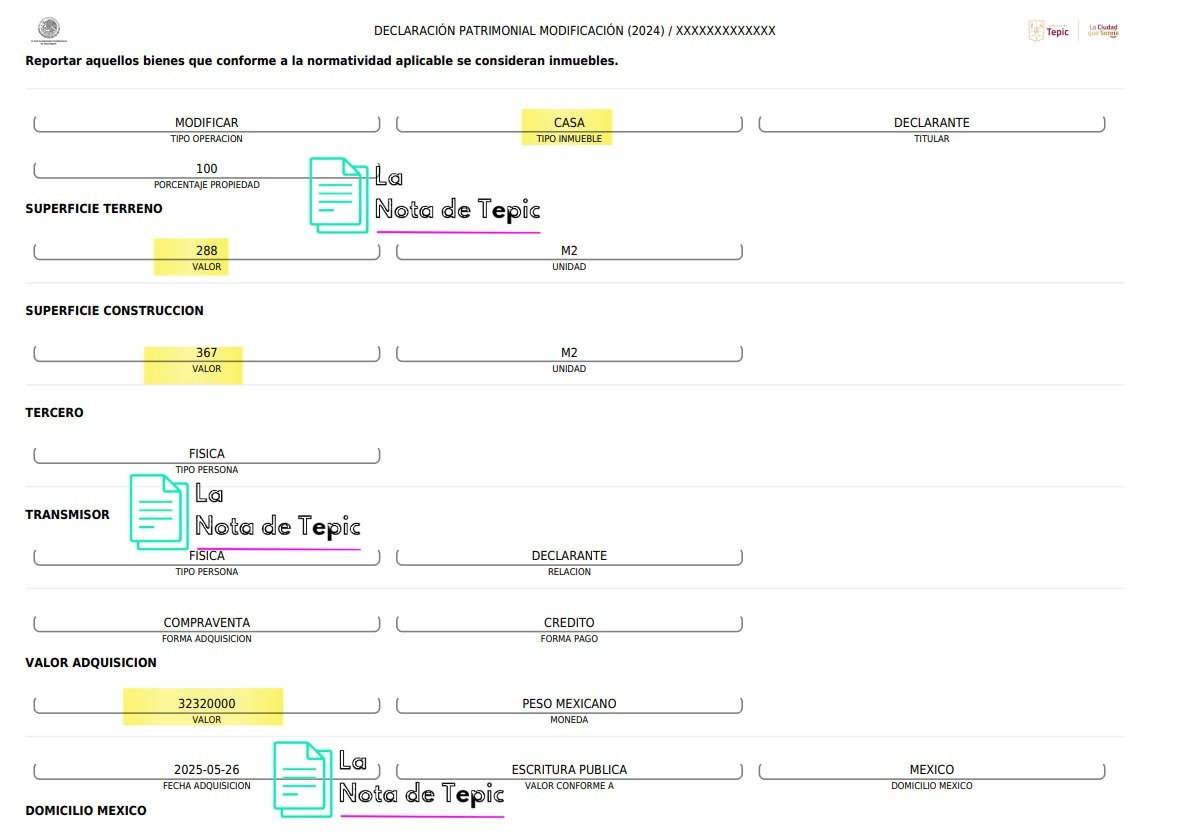 chavitta21's tweet image. GERALDINE PONCE SE COMPRA CASA EN MÁS DE 32 MILLONES DE PESOS EN TEPIC

La presidenta municipal de Tepic Geraldine Ponce, compró una casa en 32 millones 320 mil pesos en el fraccionamiento Arboledas en Tepic.